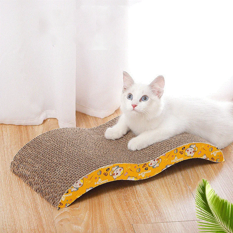 Juguetes para gatos, raspador para gatos, garra afiladora, tablero corrugado de cartón, tablero para rascar gatos resistente a los arañazos, juguete para gatos, sofá, cojín, cama