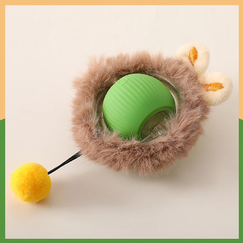 Juguetes interactivos inteligentes para gatos, pelota rodante rápida en bolsa, juguete para ocultar y buscar gatitos, juguete interactivo para gatos activado por movimiento para interiores