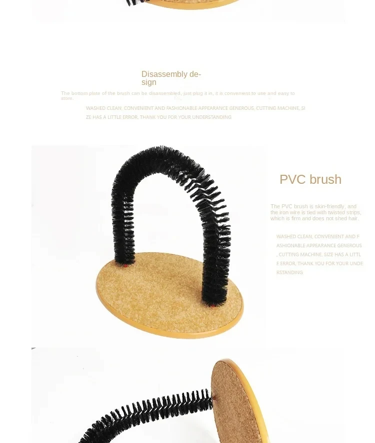 Juguete para gatos arco auto Groome Pamper Felino con masaje cepillo para frotar con almohadilla para rascar juguetes interactivos para gatos