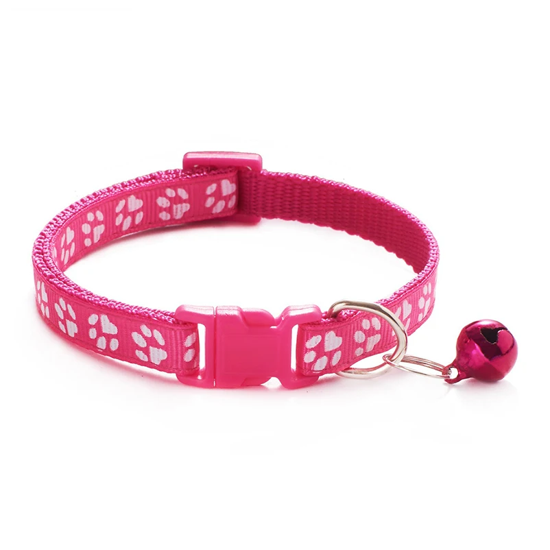 Collar de campana ajustable para gatos y gatitos, accesorios para mascotas, patrón colorido, a la moda