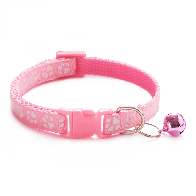 Collar de campana ajustable para gatos y gatitos, accesorios para mascotas, patrón colorido, a la moda