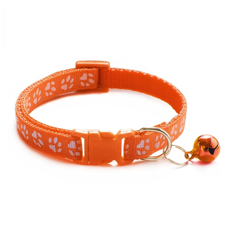 Collar de campana ajustable para gatos y gatitos, accesorios para mascotas, patrón colorido, a la moda