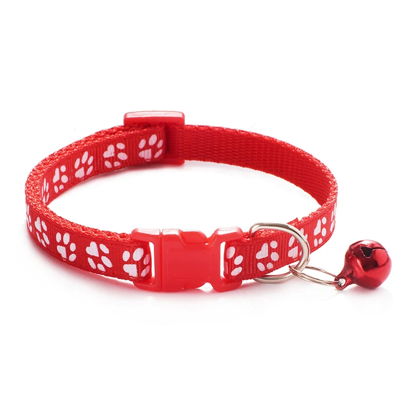 Collar de campana ajustable para gatos y gatitos, accesorios para mascotas, patrón colorido, a la moda