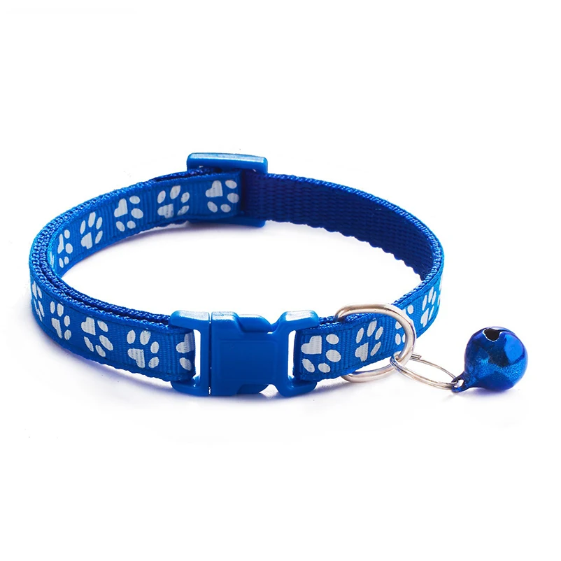 Collar de campana ajustable para gatos y gatitos, accesorios para mascotas, patrón colorido, a la moda