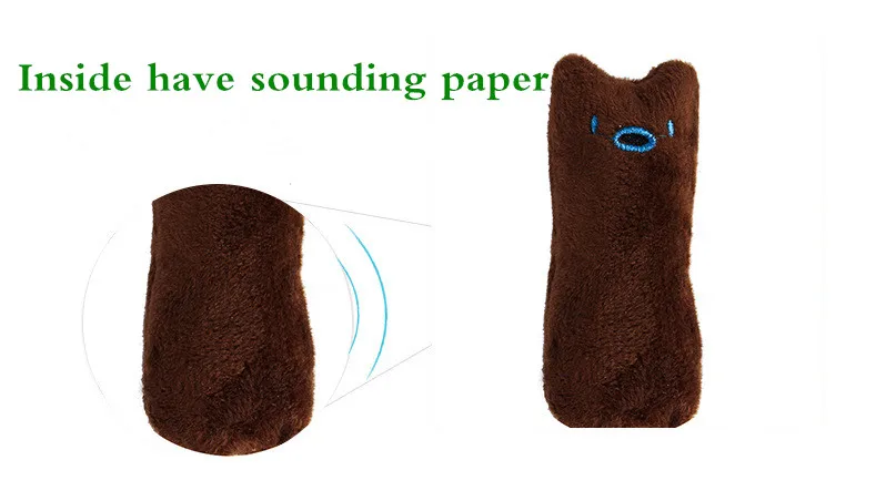 Juguetes de hierba gatera para moler dientes, divertido juguete interactivo de peluche para gatos, gatito para mascotas, juguete Vocal para masticar, garras, mordedura del pulgar, menta para gatos