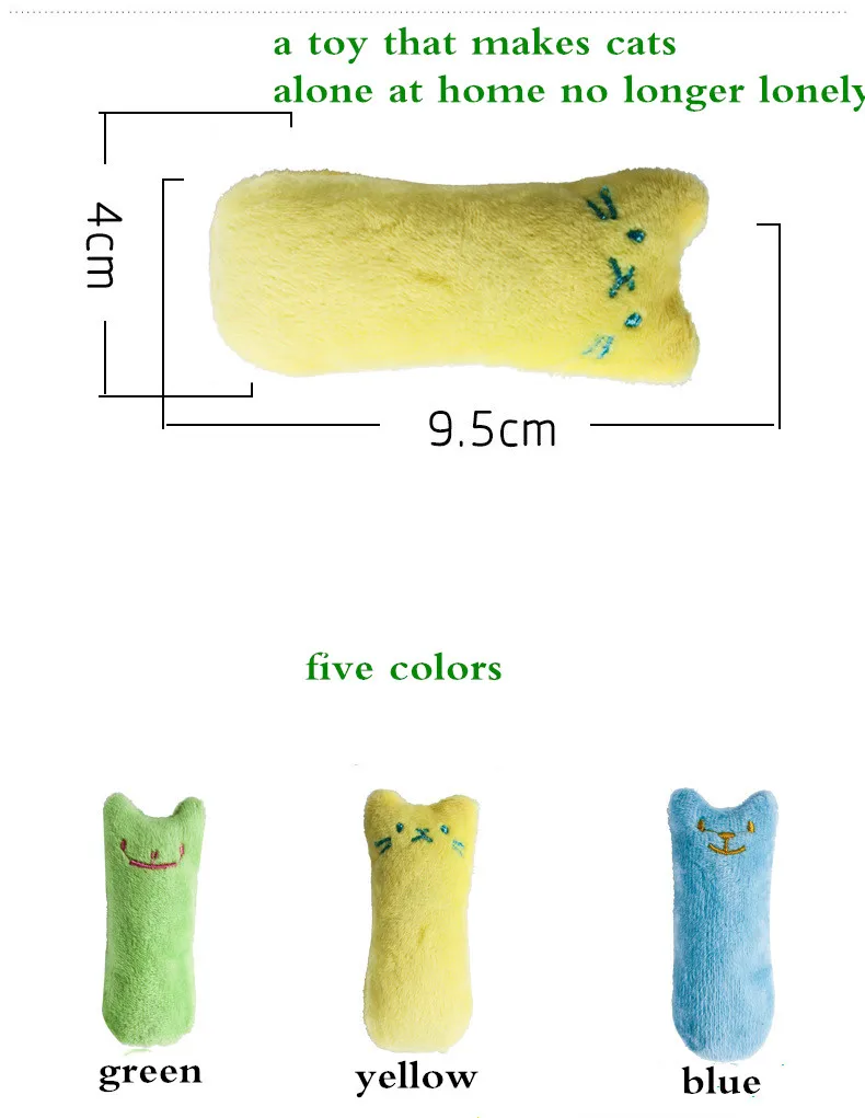 Juguetes de hierba gatera para moler dientes, divertido juguete interactivo de peluche para gatos, gatito para mascotas, juguete Vocal para masticar, garras, mordedura del pulgar, menta para gatos