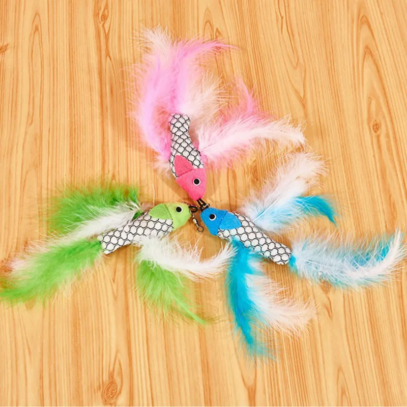 Juguete retráctil para gatos, tipo pez, plumas telescópicas, divertido palo para gatos, juguete para mascotas, varillas para gatos, caña de pescar de simulación Juguete retráctil para gatos, tipo pez, plumas telescópicas, divertido palo para gatos, juguete para mascotas, varillas para gatos, caña de pescar de simulación