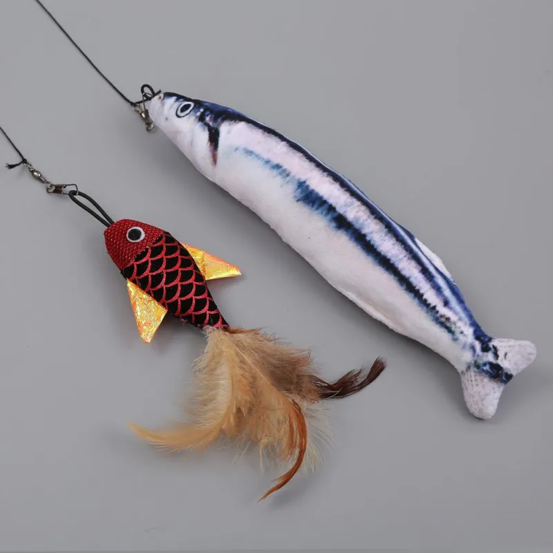 Juguete retráctil para gatos, tipo pez, plumas telescópicas, divertido palo para gatos, juguete para mascotas, varillas para gatos, caña de pescar de simulación Juguete retráctil para gatos, tipo pez, plumas telescópicas, divertido palo para gatos, juguete para mascotas, varillas para gatos, caña de pescar de simulación