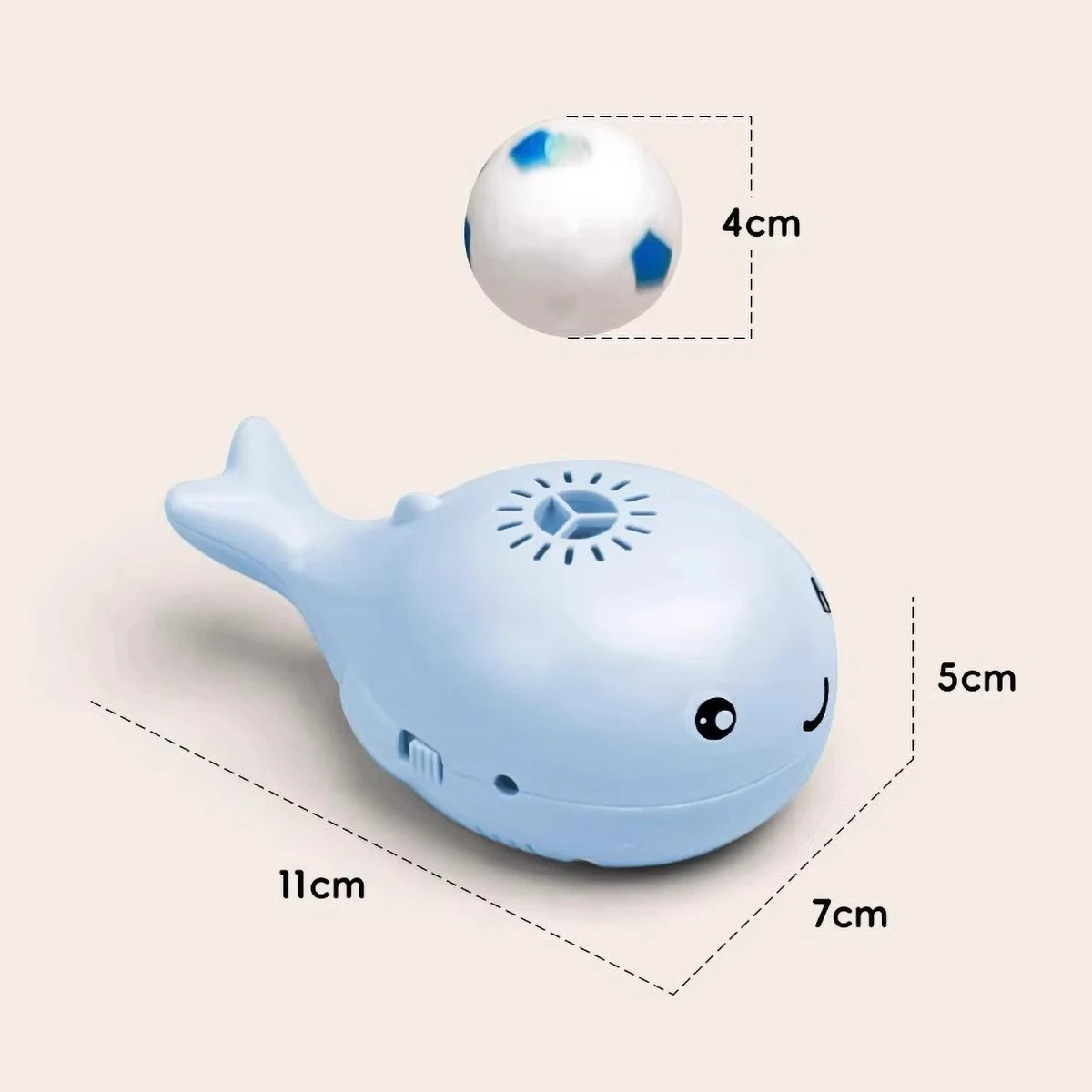 Juguetes interactivos para gatos, pelota flotante de chorro eléctrico, juguete para gatos en forma de ballena, ventilador portátil USB de doble función, juguete para mascotas para Teaser
