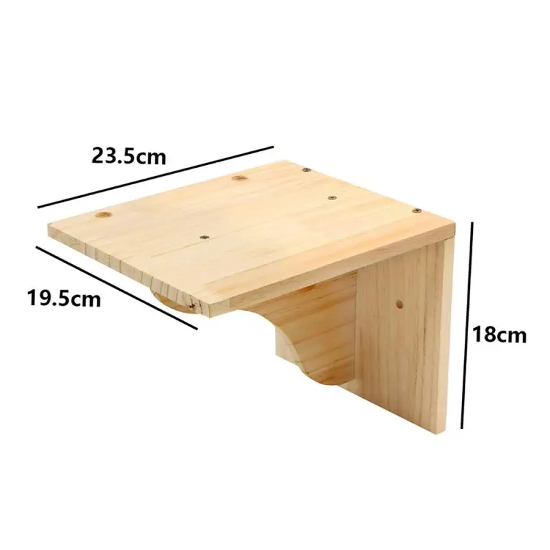 Estantes para gatos montados en la pared, poste rascador para plataforma de salto para gatos y hamaca para gatos, escalera de cuerda, muebles de madera para pared, 1 ud.