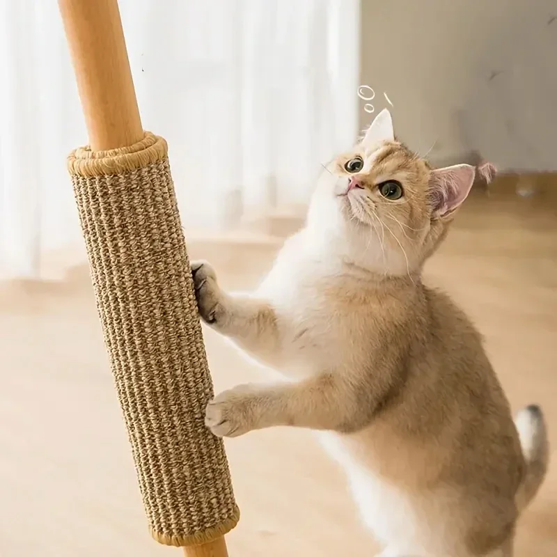 Estera rascadora de Sisal Natural para gatos, esteras para rascar gatos, alfombra Horizontal para rascar el suelo del gato, protege el sofá y las alfombras